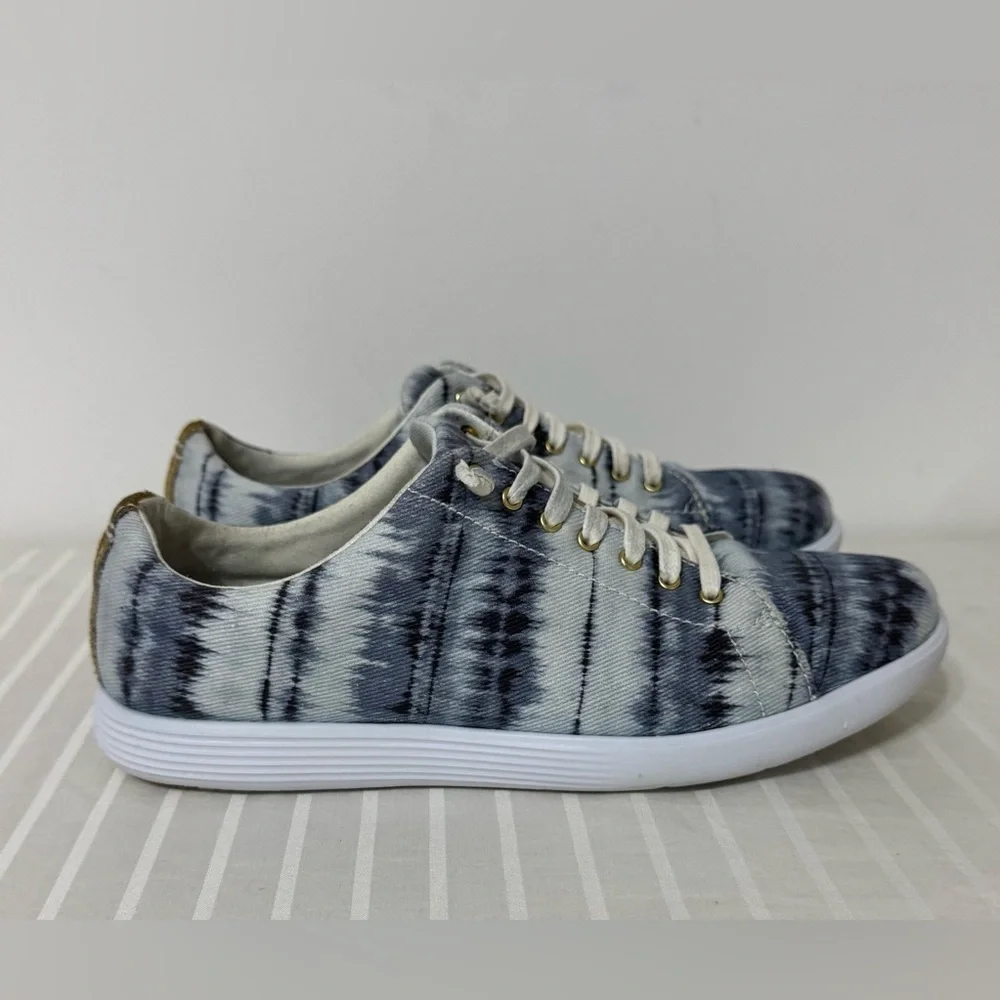 Cole Haan Grand Crosscourt II Canvas Sneaker China Blue Ikat Size 8.5